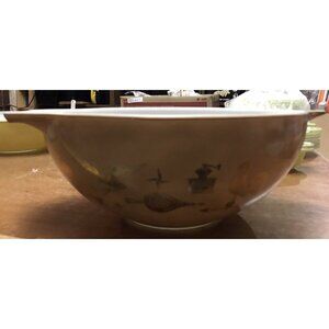 EUC Vintage Pyrex 444 Brown Gold Cinderella 4 Qt Mixing Bowl "Early American"